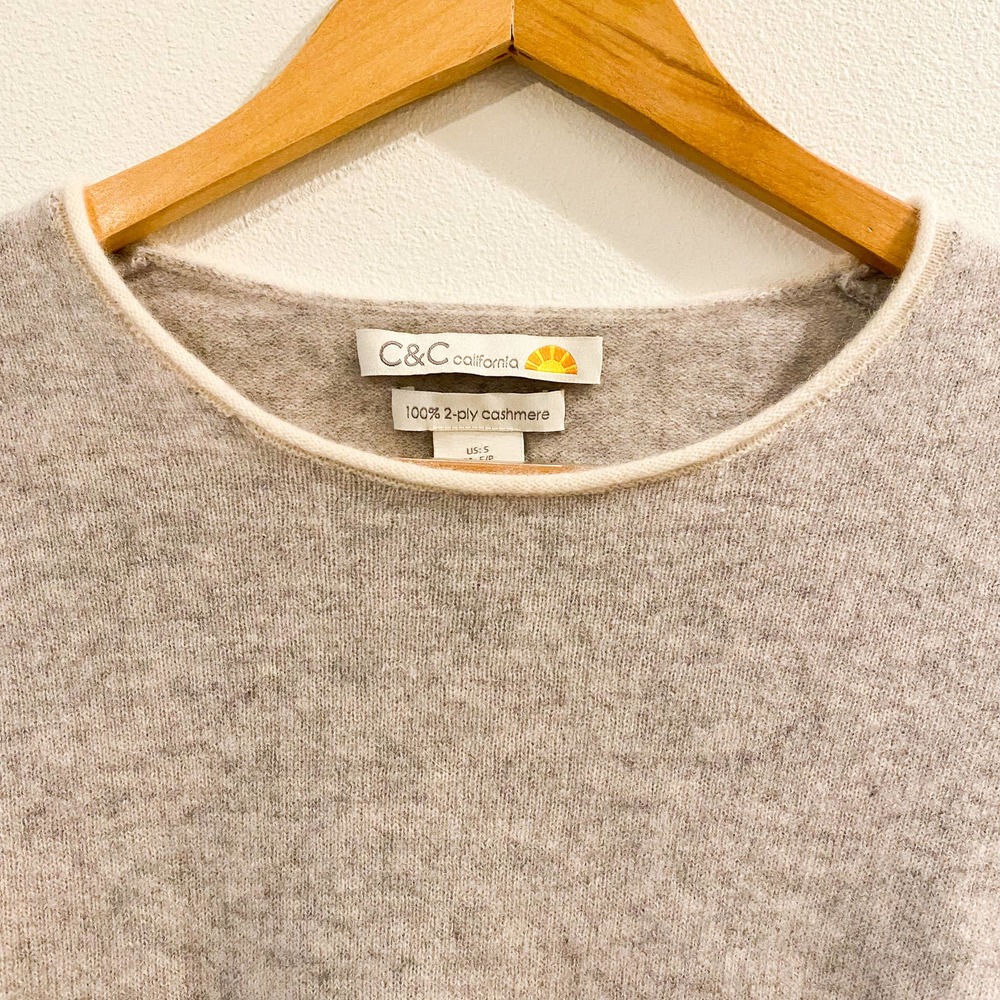 C&C California 100% Cashmere Crewneck Sweater Size S - Picture 2 of 4